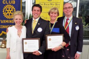 Jon Landry receiving the Rotary International Paul Harris Fellow award.